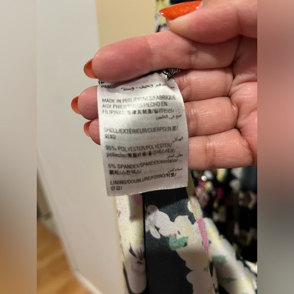 INC International Concepts Black Floral Asymmetrical Dress - Picture 7 of 9